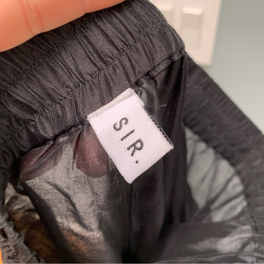 SIR. Black Cover Up Sheer Pants in Black 4 - Picture 8 of 11